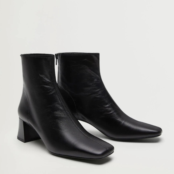 Mango leather ankle boots - Picture 1 of 4